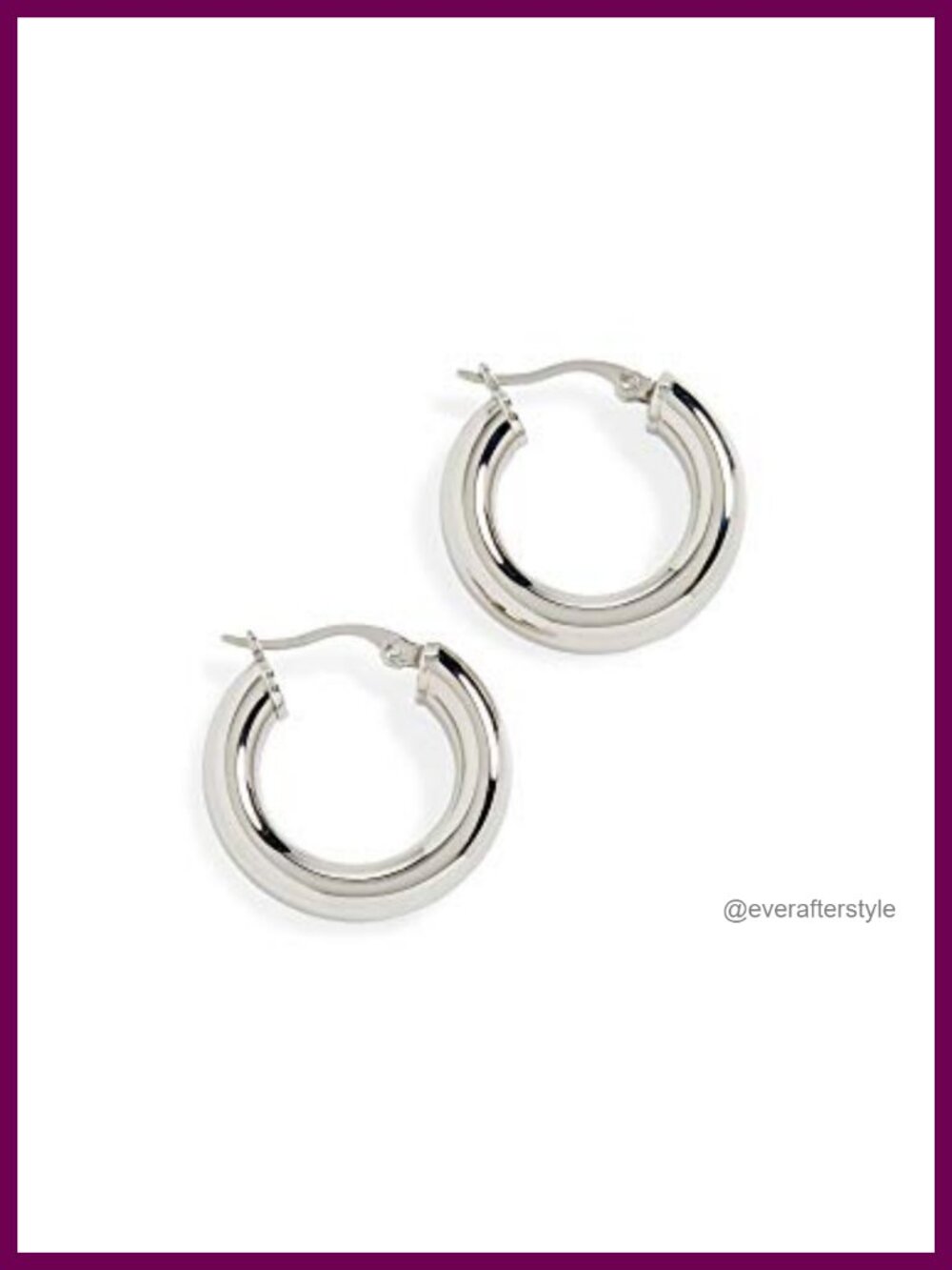 Hoop Earrings Women Snap-Bar Clasp Gold Plated Brass 18K SHASHI